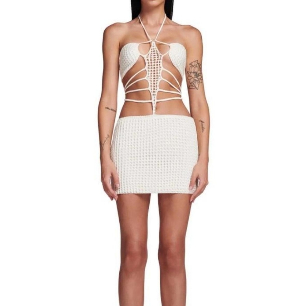 NWT I.AM.GIA Cream Cut-Out Mini Dress